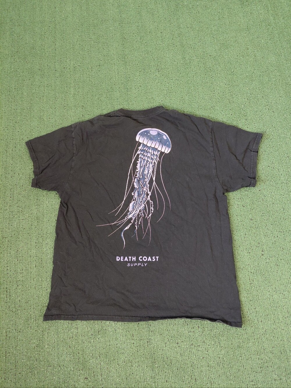 Death Coast Supply Jellyfish Streetwear Aquatic Black T Shirt Sz Large
